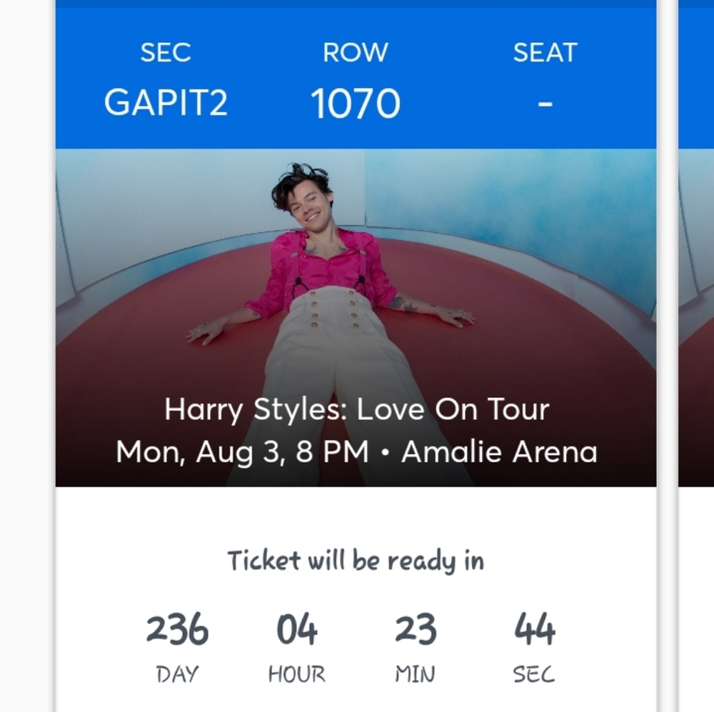 Harry Styles LOVE ON TOUR TICKETS